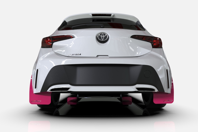 Subaru XV Crosstrek Mud Flaps - Rally Armor - Black Logo - Pink - `18-`23